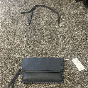 Urban Expressions Chic Navy Crossbody Bag with Chain Strap